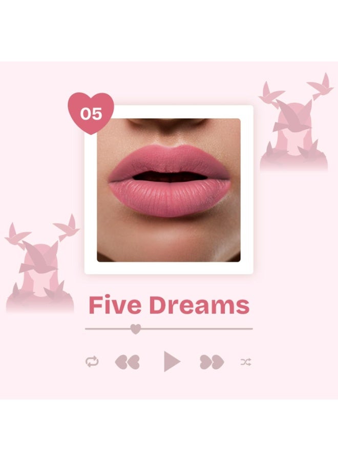 مارس أحمر شفاه سائل مخملي من ماركة MARS Love Track (2.8 مل) (FIVE DREAMS) | لمسة نهائية مخملية مطفية | غير لزج وخفيف الوزن | صبغة عالية الكثافة | مريح عند الاستخدام | 6 درجات ألوان جذابة زوروا متجر MARS - Image 3